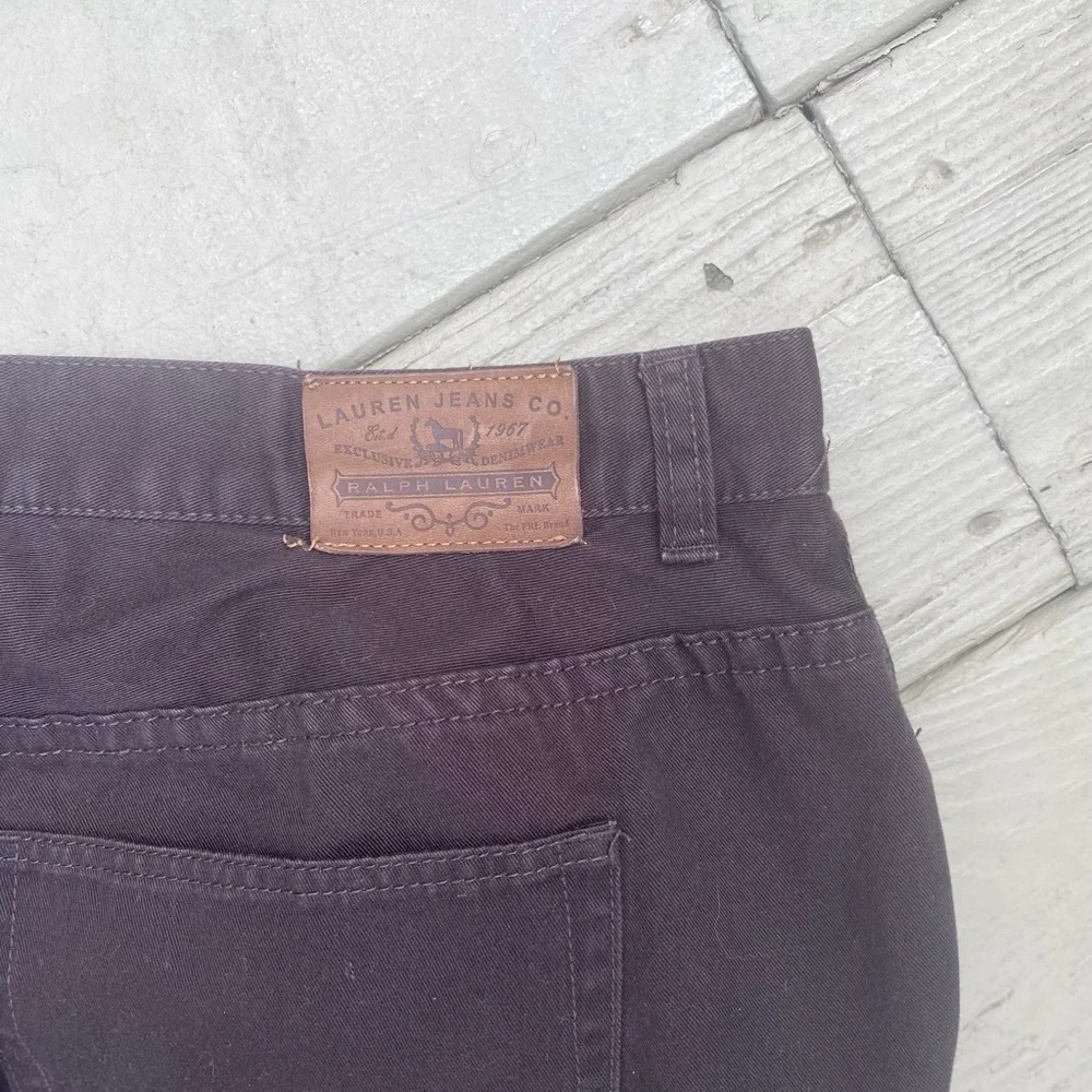 Lauren Jean Co. Ralph Lauren - Woman’s brown high rise crop jeans, Size: 16